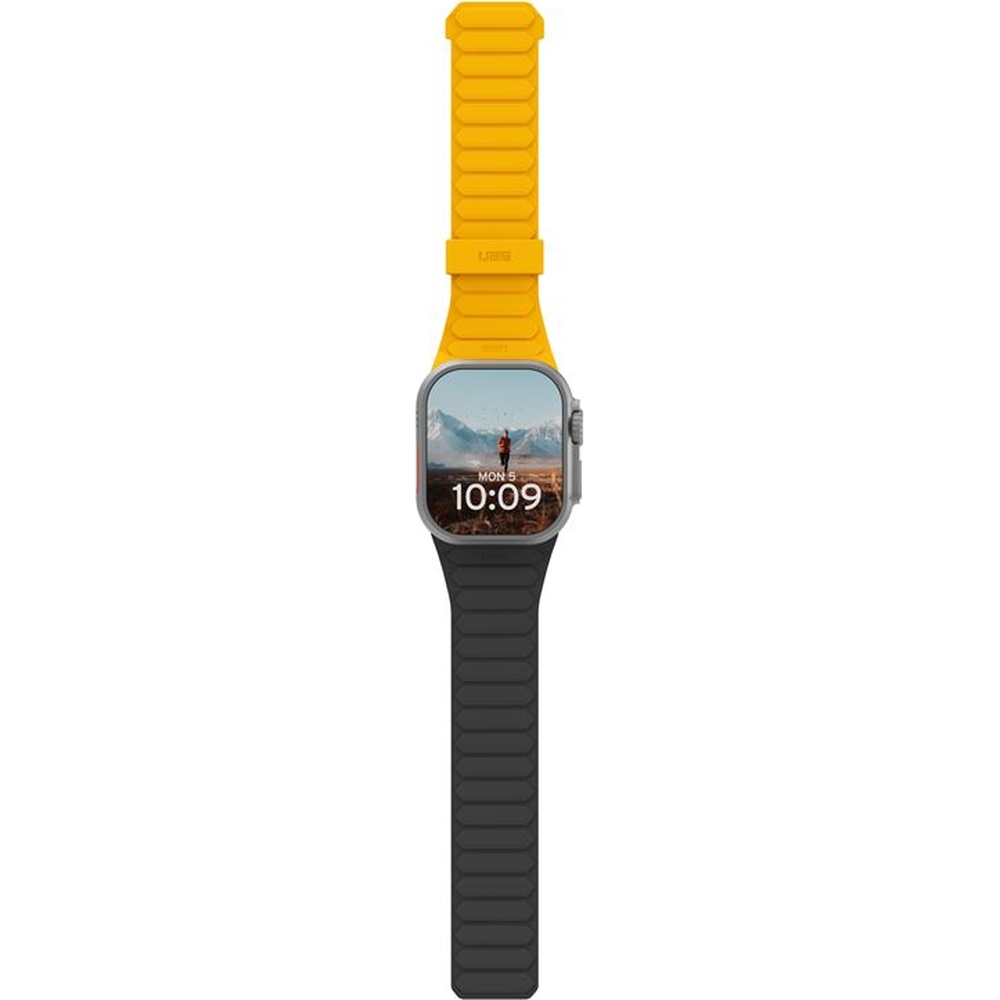 Pasek marki Urban Armor Gear z serii Pathfinder dla Apple Watch 49/46/45/44 mm, żółto-czarny